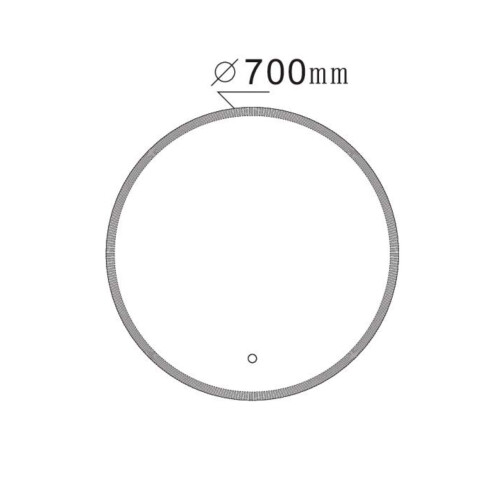 Espejo Frameless 70X70 Anticorrosion Con Luz Led Y Sensor One Touch 000