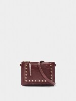 Bolso Bandolera Con Tachuelas burdeos