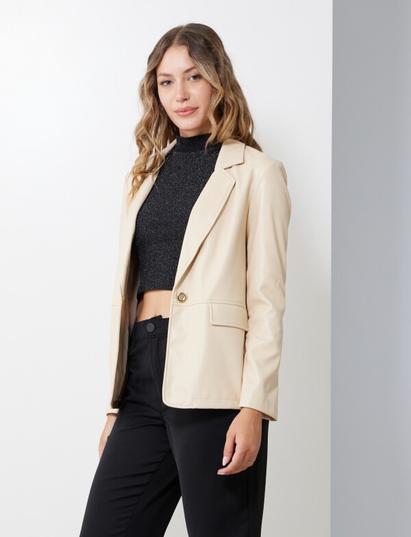 Blazer Eco Cuero BEIGE