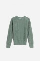 Sweater escote redondo con ochos VERDE