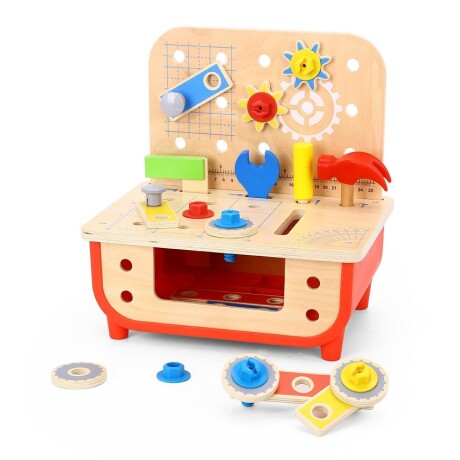 Banco de Trabajo con Herramientas de madera Tooky toy Banco de Trabajo con Herramientas de madera Tooky toy