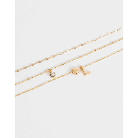 Collar Corto De Inicial ''e'' Dorado