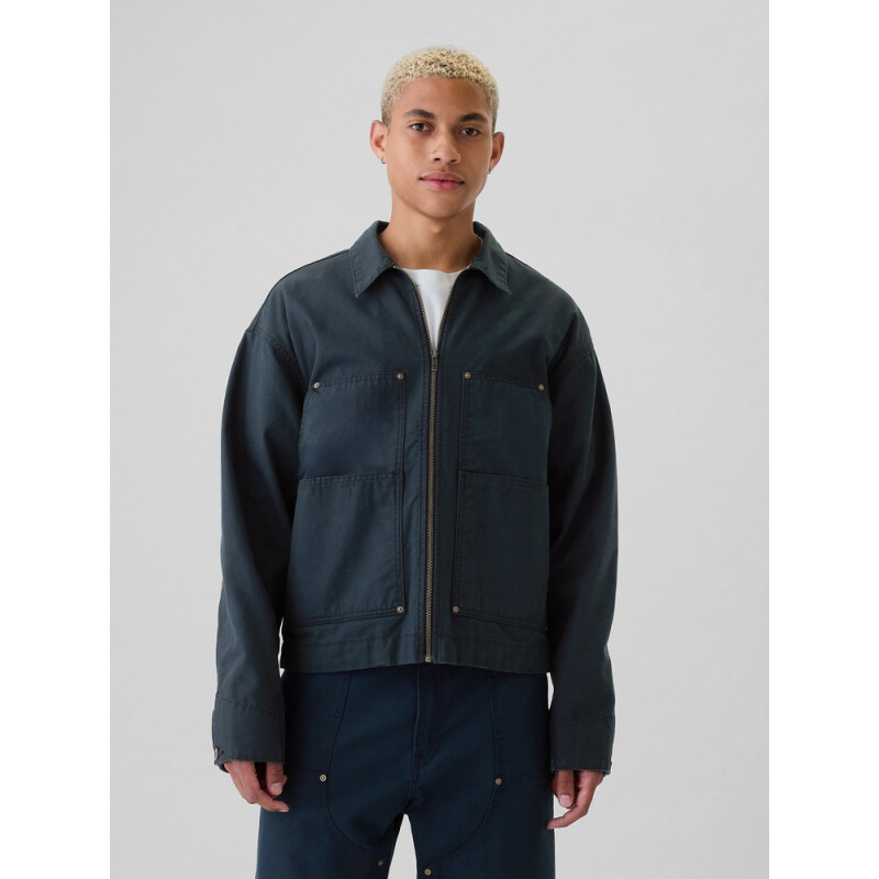 CANVAS CARPENTER ZIP JKT DARK BLUE 5