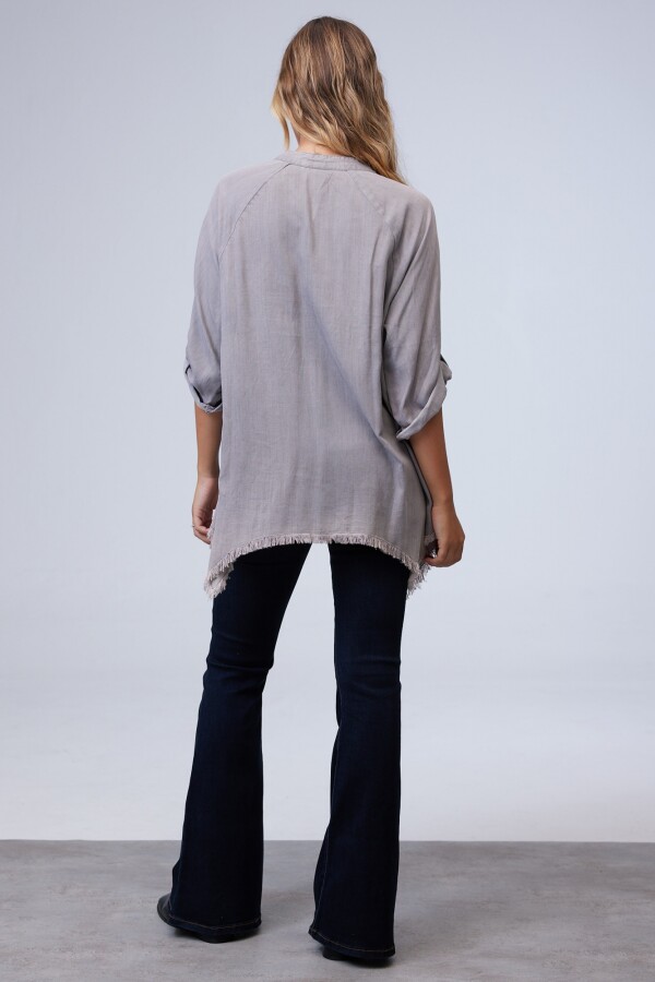 Camisa Oversize Tencel GRIS