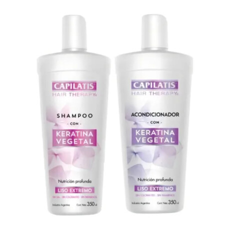 Pack Capilatis Keratin sin Sal Shampoo 350ml + Acondicionador 350ml Pack Capilatis Keratin sin Sal Shampoo 350ml + Acondicionador 350ml