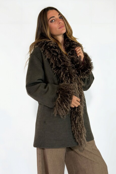 CHAQUETA CANNES MIDI Marron
