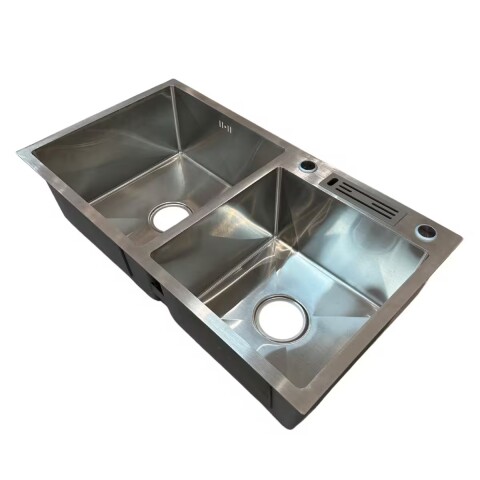Pileta de cocina DREAM doble 82x45x21cm c/guarda objetos Pileta De Cocina Dream Doble 82x45x21cm C/guarda Objetos