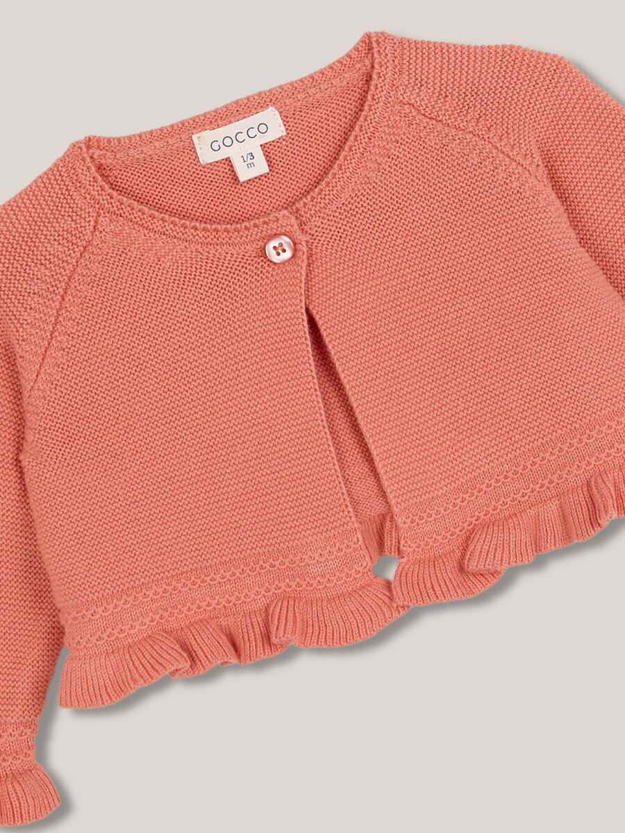 Chaqueta Con Volantes Rosa