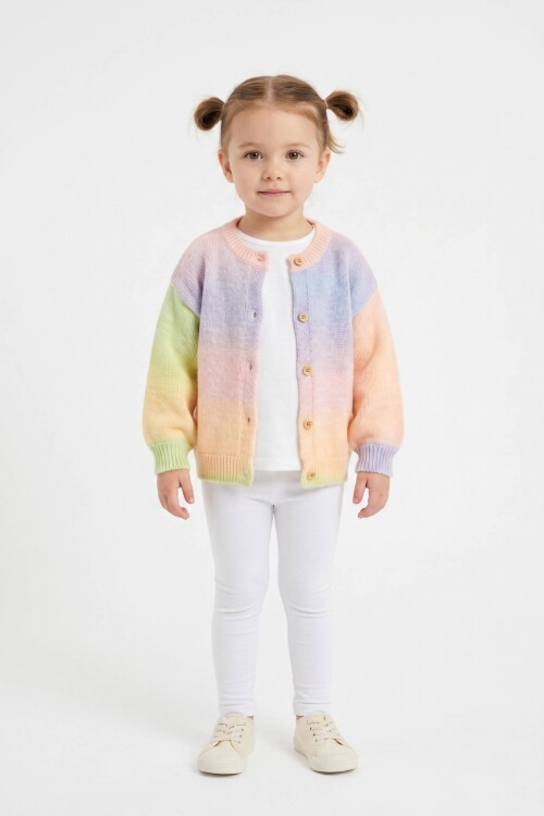 Cardigan tejido en degradé LAVANDA