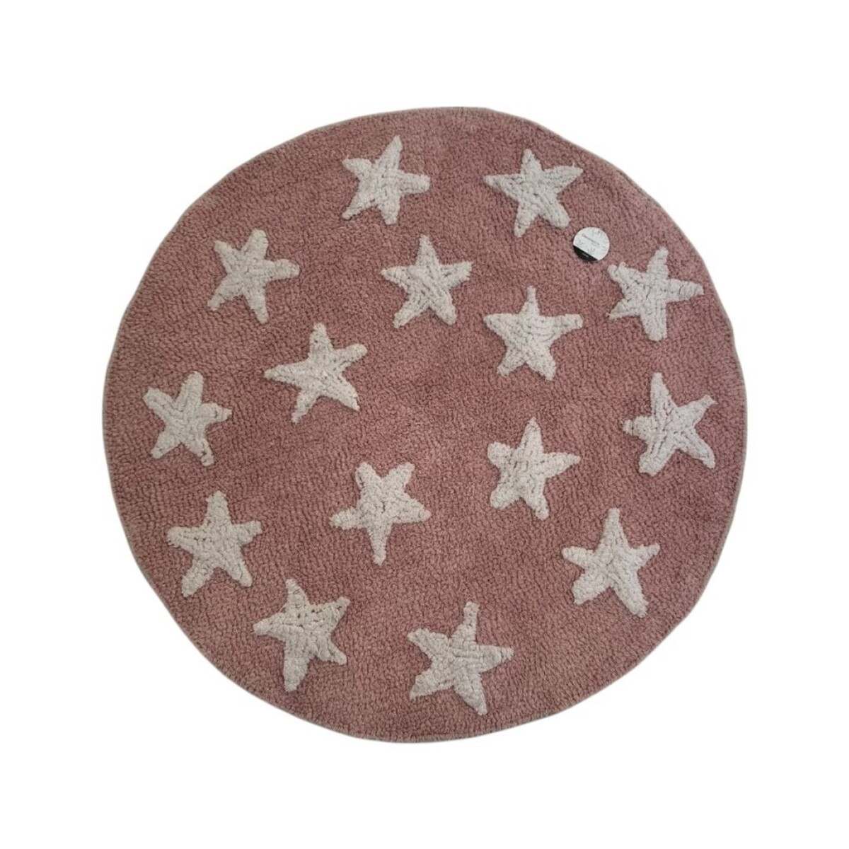ALFOMBRA REDONDA POP D100CM - ESTRELLAS ROSA 