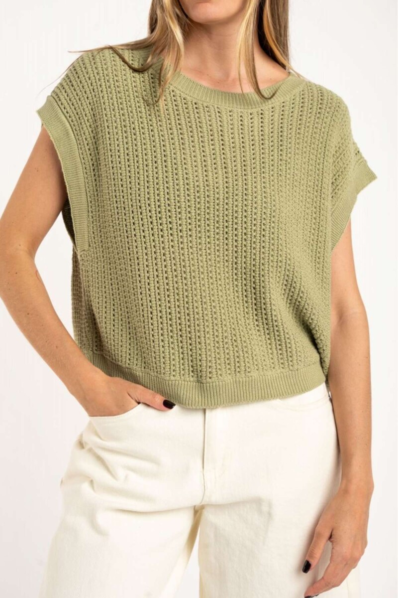 Chaleco Lurex - Pistacho 