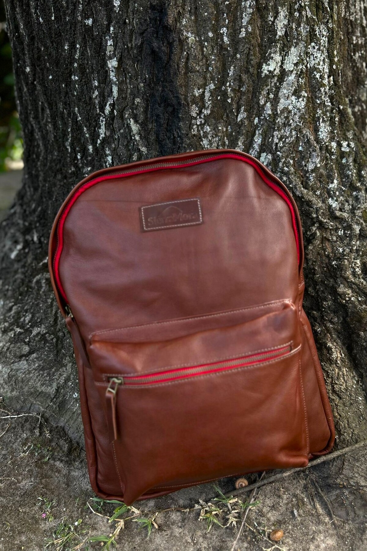 Mochila Moro Caramel Red Zip