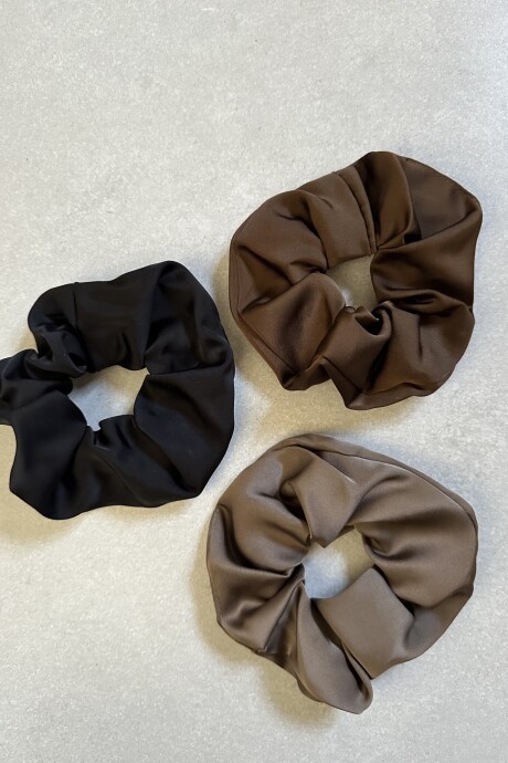 SCRUNCHIE SATIN NEGRO