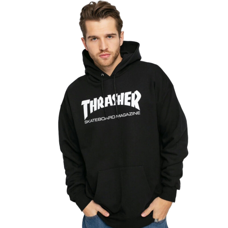 Canguro Thrasher Men Skatemag Negro Canguro Thrasher Men Skatemag Negro