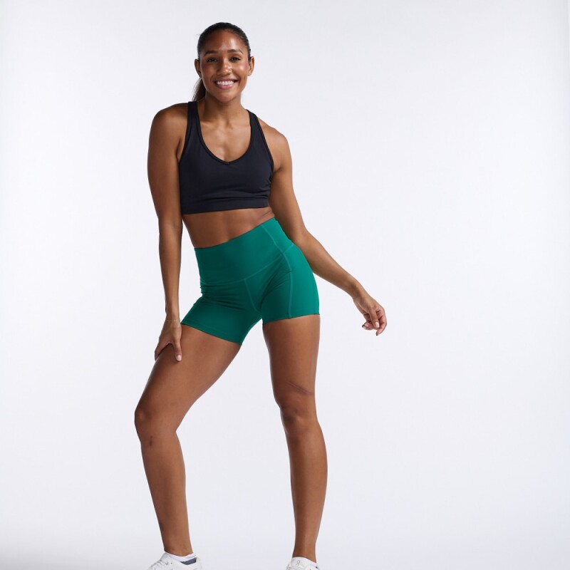 Short Training Form Soft Touch Hi-Rise Comp Mujer Green/green