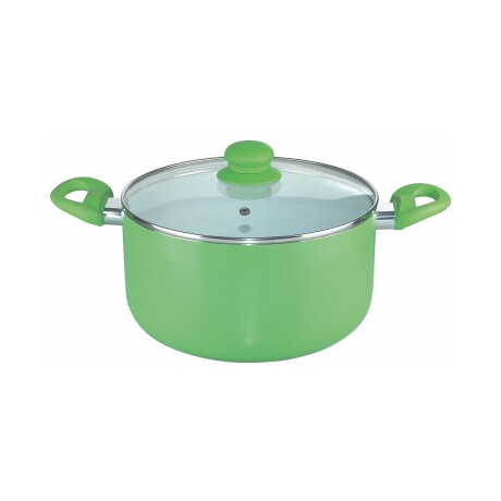 Cacerola de aluminio Cuori Verde 24cm con interior antiadherente Verde