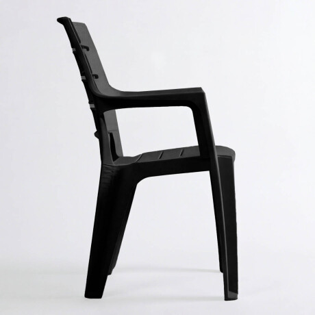 Silla Jardín Rattan Apilable UV 150kg Exterior Turca Negro