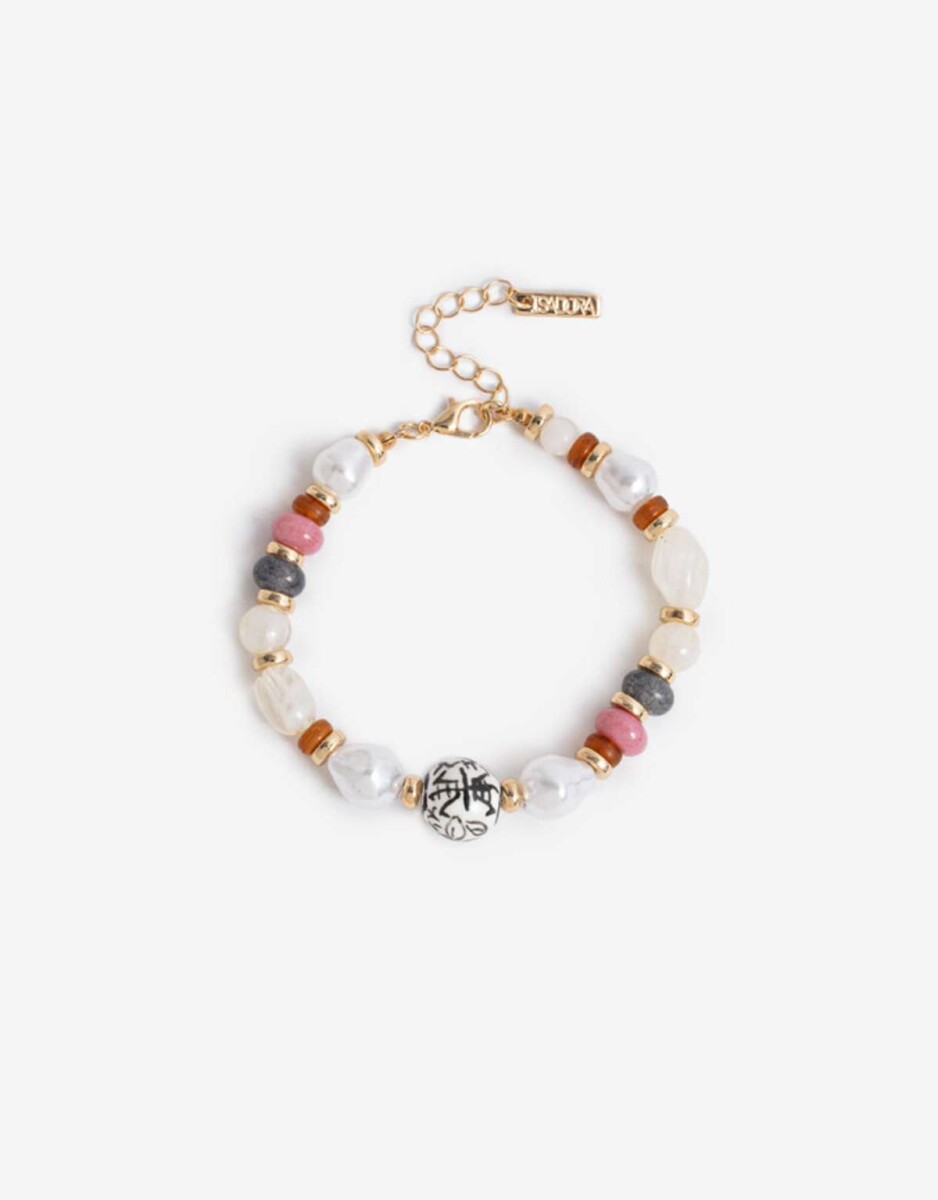 Pulsera Flexible Beads - Dorado 