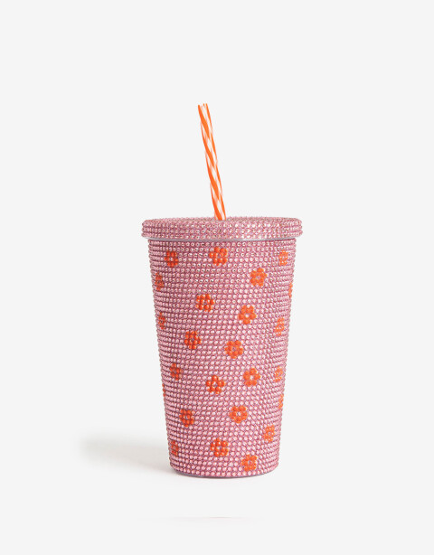 Artículos cocina Vasos y Botellas Vaso Strass Flores - Combinacion Bicolor