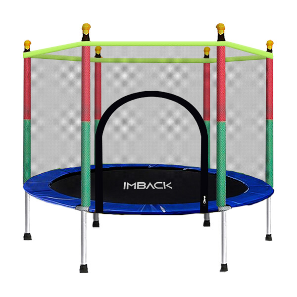 Cama Elastica de 1.40M Trampolin Saltarin con Red Proteccion y refuerzo seguridad IMBACK Color Azul Cama Elastica de 1.40M Trampolin Saltarin con Red Proteccion y refuerzo seguridad IMBACK Color Azul