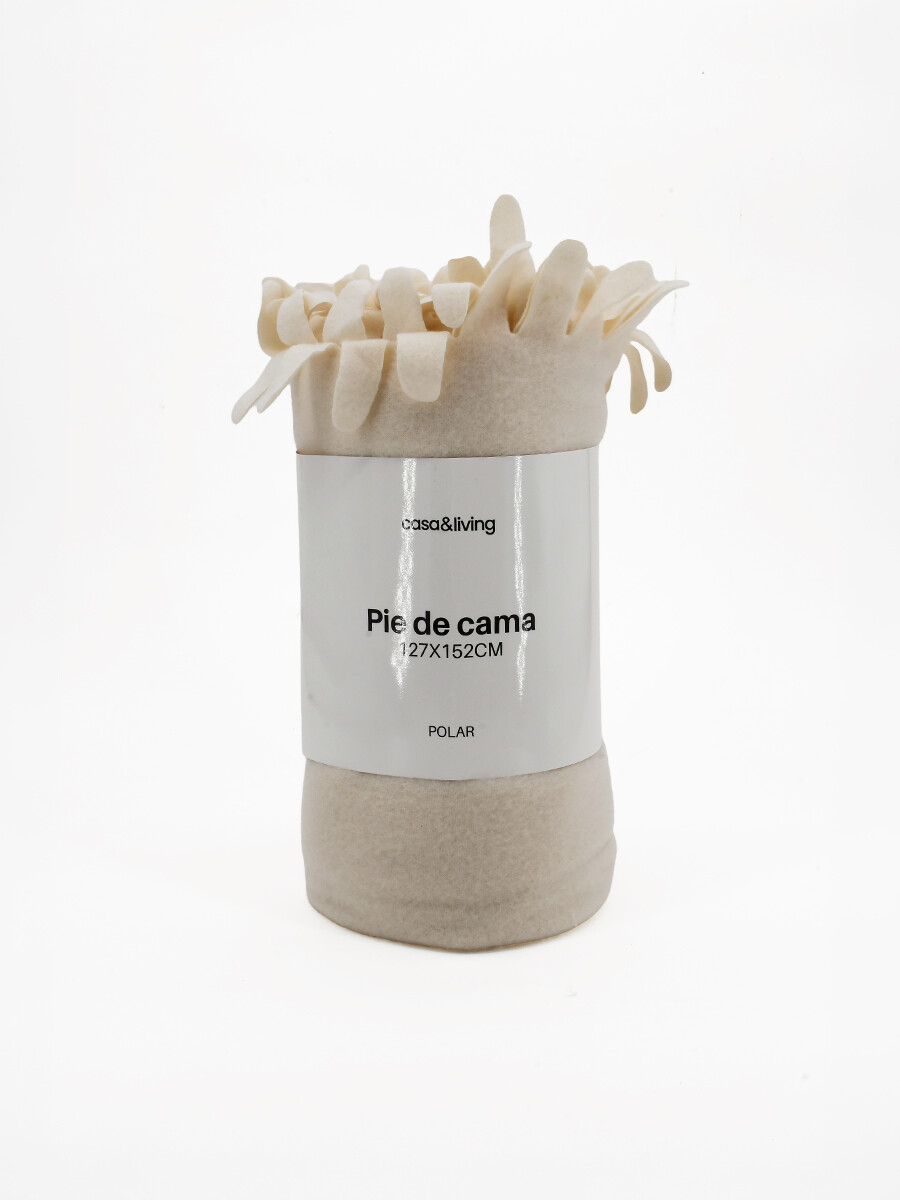 PIE DE CAMA POLAR MARFIL - CRUDO 