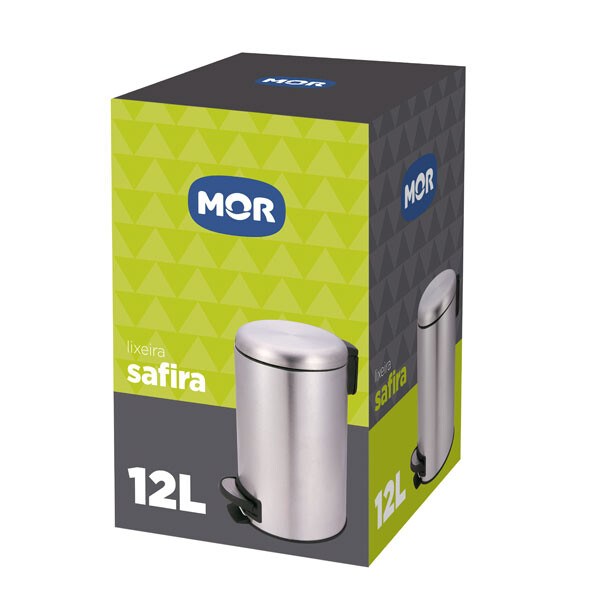 TARRO RESIDUOS ACERP INOX 12 LT SAFIRA PLATA