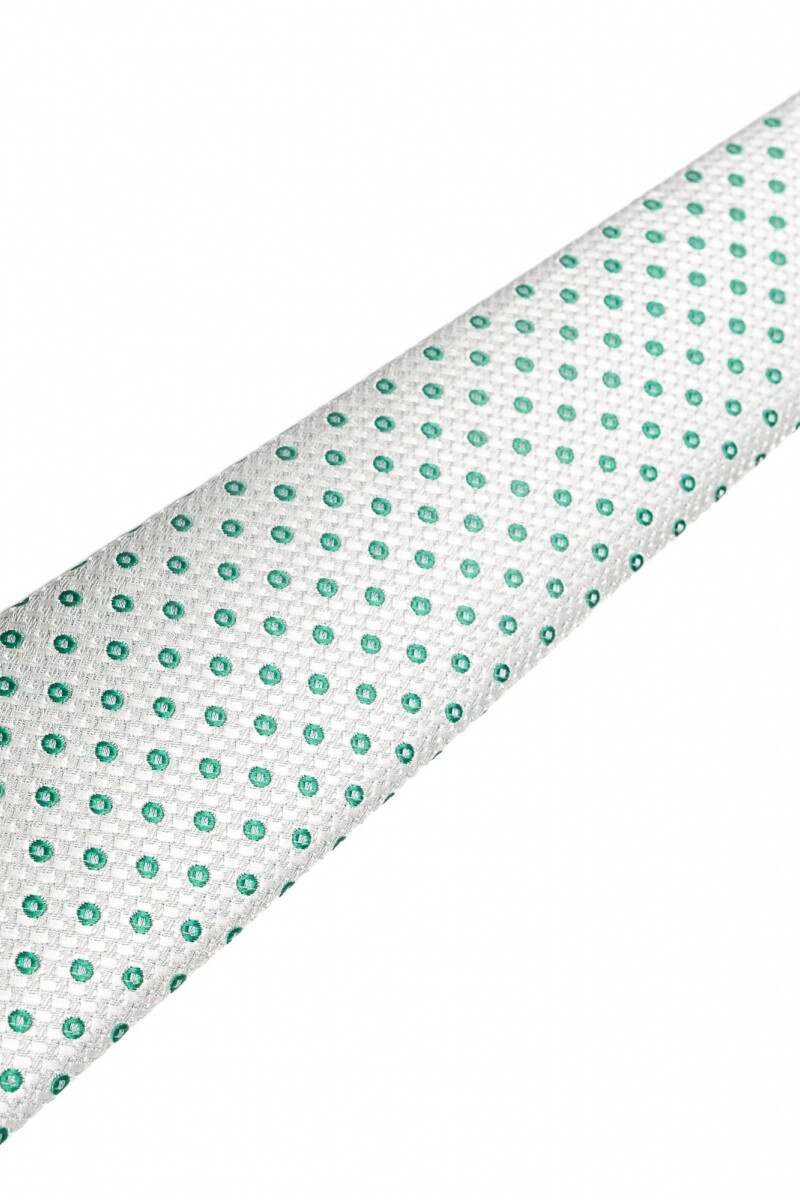 Corbata 8 cm VERDE PUNTOS