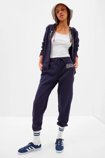 Pantalón Deportivo Logo Gap Con Puño Mujer Navy Uniform