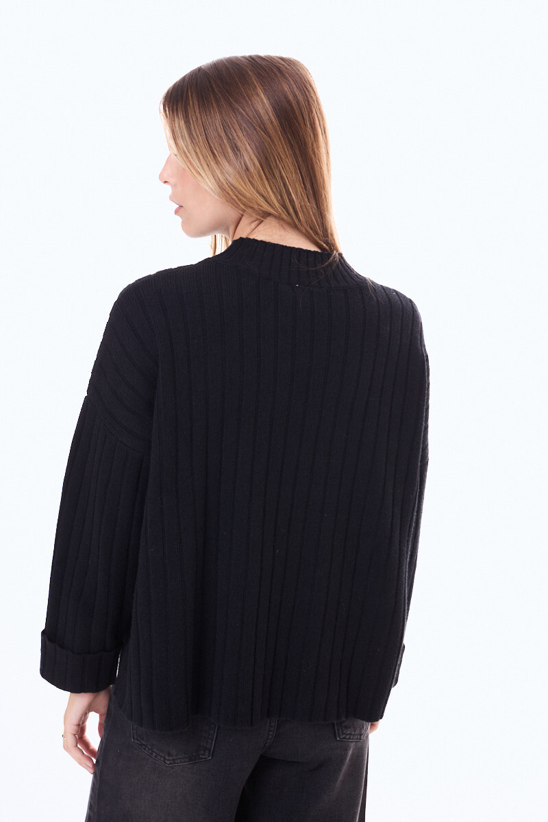 Buzo Tejido Araras Negro