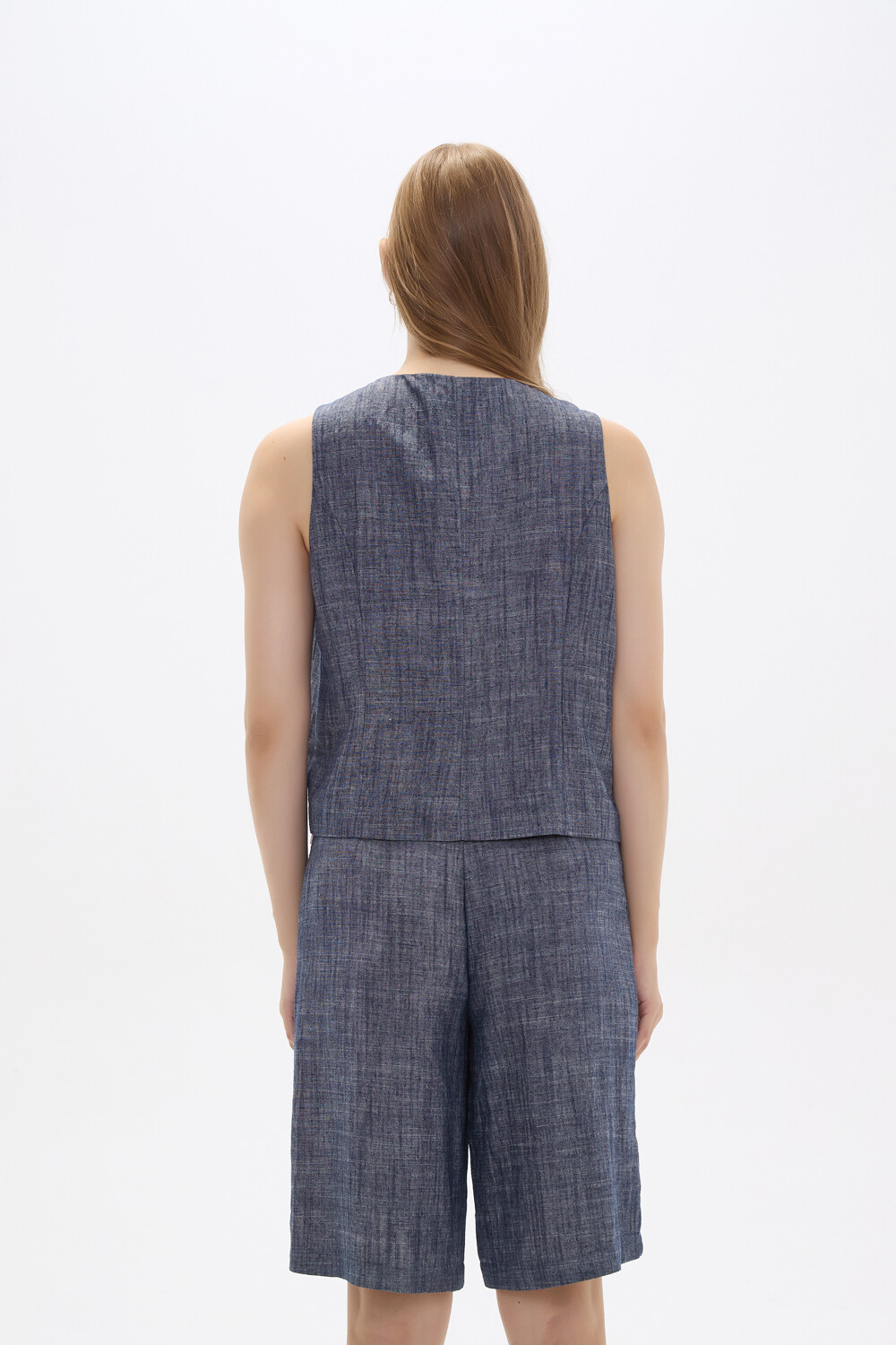 Chaleco Lache Azul Piedra