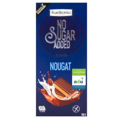 Chocolate Nougat Sin Azúcar Frankonia 100g Chocolate Frankonia Nougat