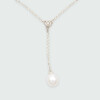 Colgante y cadena MOON Gota de cielo en plata 925 con brillante y perla Colgante y cadena MOON Gota de cielo en plata 925 con brillante y perla