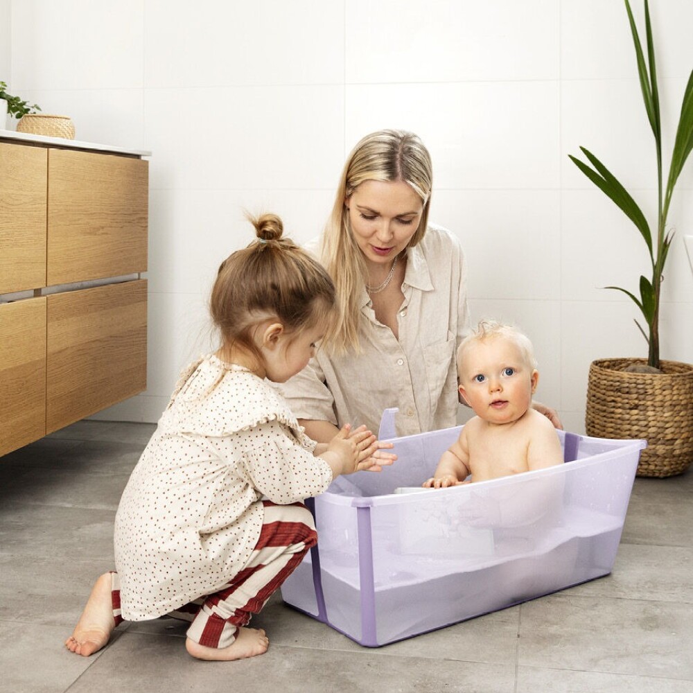 Baño Stokke flexibath clasico transparente lila