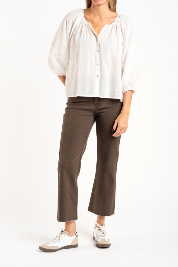 Blusa Allgodón Crudo