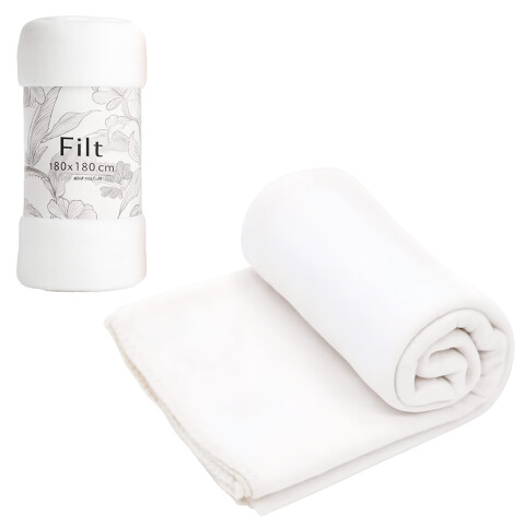 Manta Polar 1 Plaza 180x130Cm Polyester Suave Compacta Color Blanco