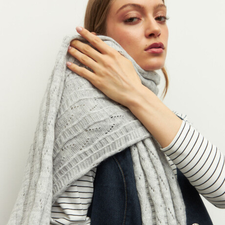 BUFANDA MOSS Gris Melange