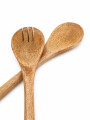 CUBIERTOS DE MADERA PARA SERVIR BEIGE