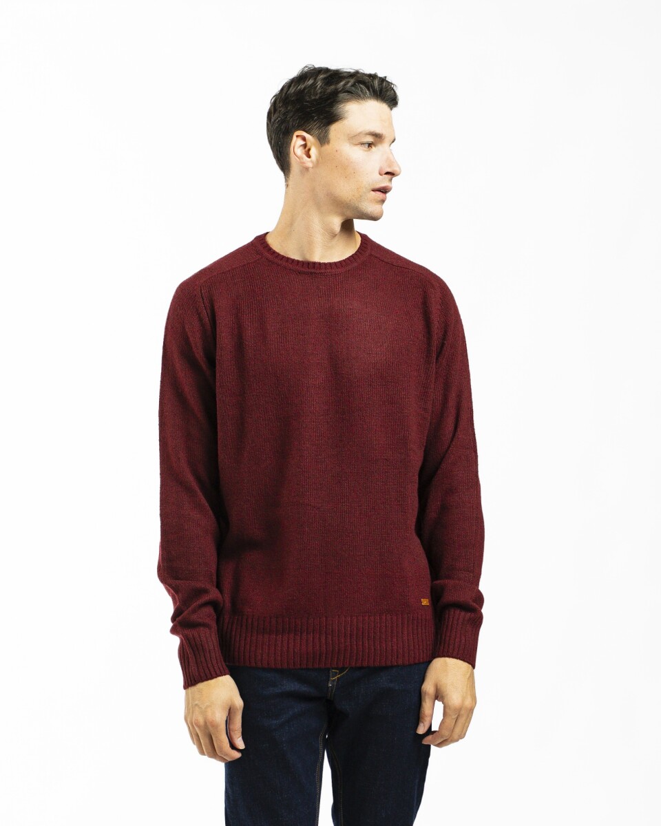 Buzo Shetland a la Base - Bordo Melange 