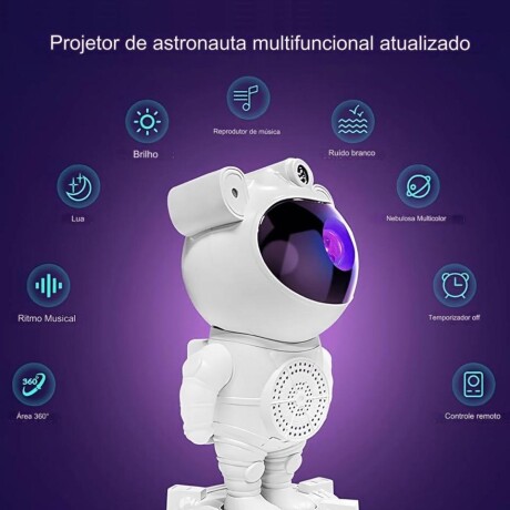 Lampara Proyector Astronauta Led Estrellas De Galaxia Sonido Bluetooth Lampara Proyector Astronauta Led Estrellas De Galaxia Sonido Bluetooth