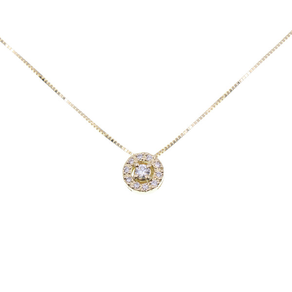 Colgante Grace en oro amarillo 18k con brillantes Colgante Grace en oro amarillo 18k con brillantes