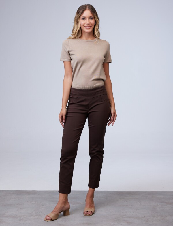 Pantalon Pull On MARRON