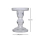 Candelabro vidrio D8.5/H8.6CM TRANSPARENTE