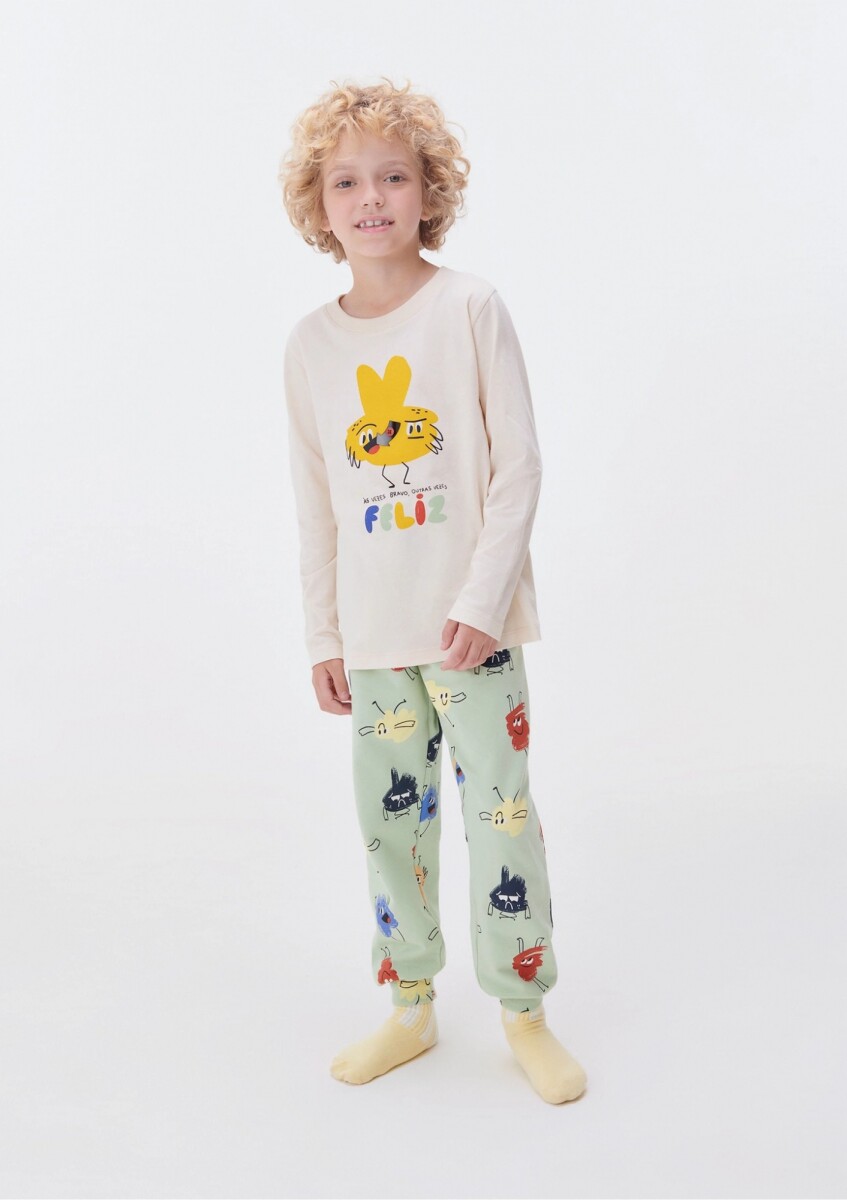 PIJAMA MANGA LARGA INFANTIL - MULTICOLOR 
