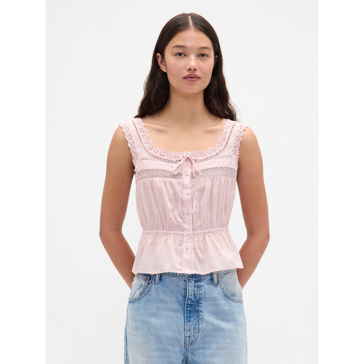 SL LACE TIE FEMME TOP - PRIMITIVE 