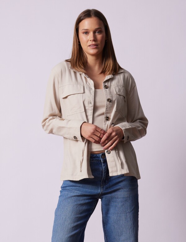 Sobrecamisa Lino BEIGE