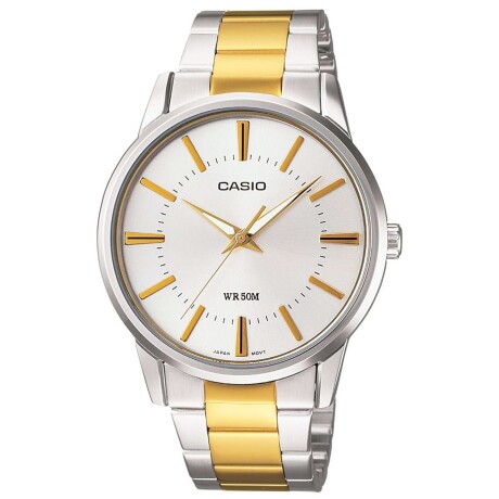 Reloj Análogo Casio MTP-1303SG-7AVDF Resistente Al Agua Plateado,Plateado,Plateado