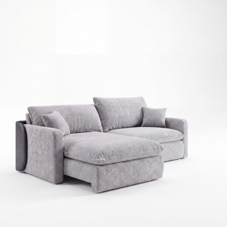 SILLÓN SOFÁ LIVING 2 CUERPOS RETRACTIL AJUSTABLE EXTENSIBLE GRIS
