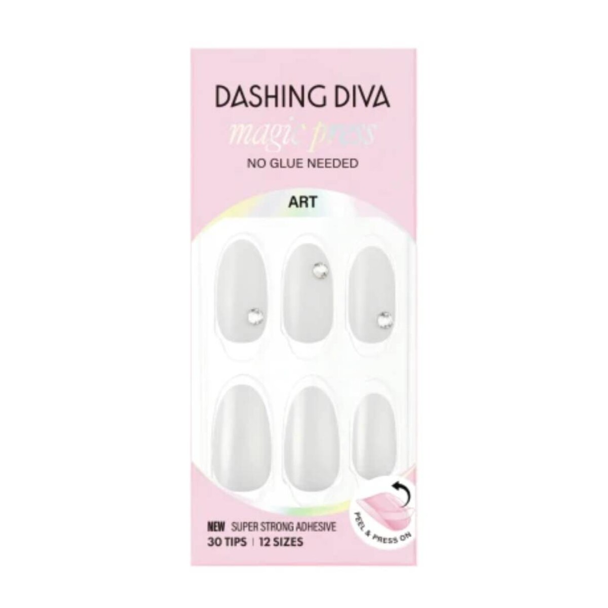 Uñas En Gel Listas (Press On) - Clear White 