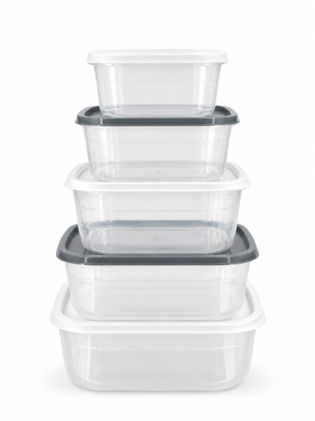 CONTENEDOR ALIMENTOS PACK X 5 MULTICOLOR.