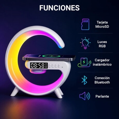 Parlante XS despertador con cargador inalámbrico V01